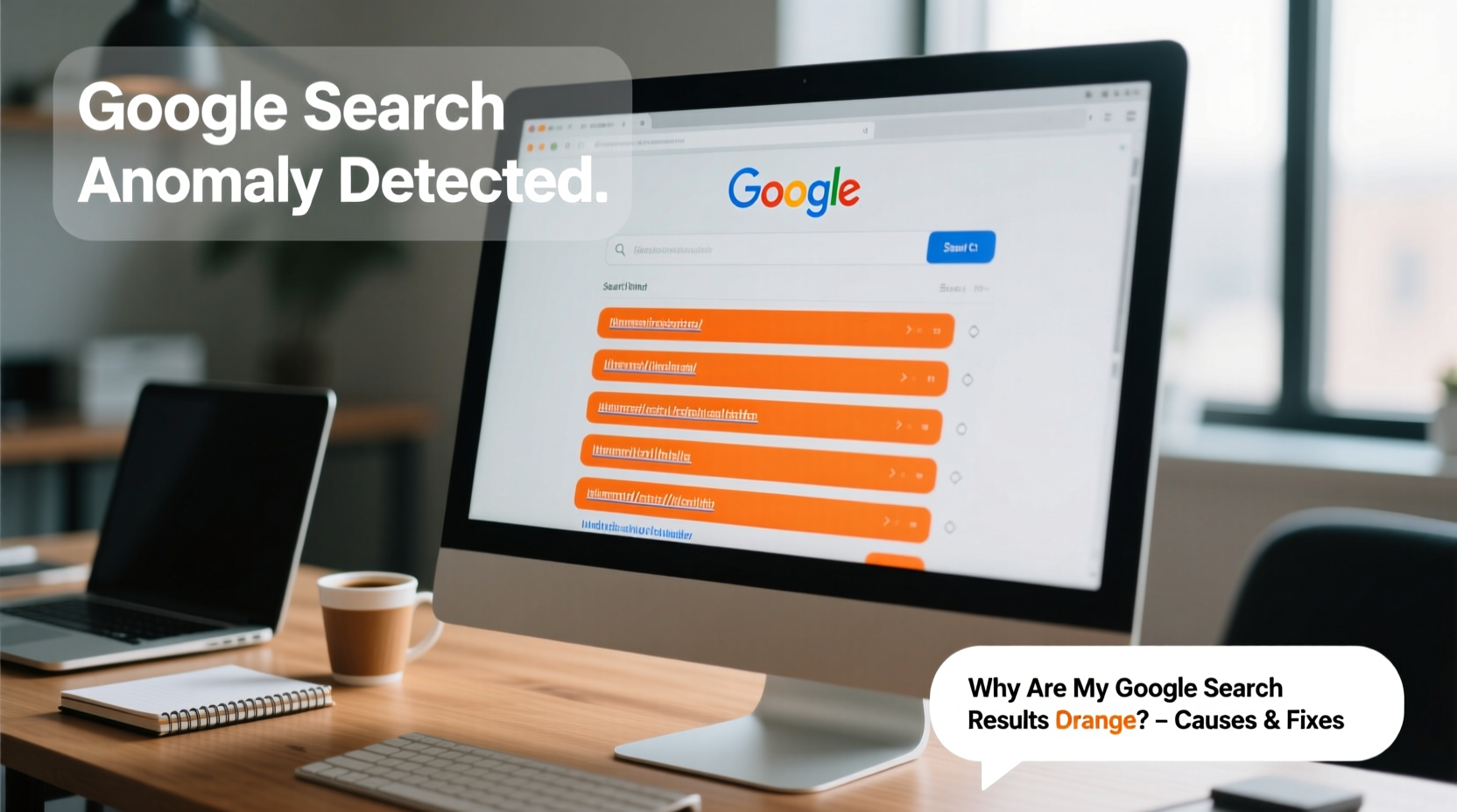 why are my google search results orange reasons fixes