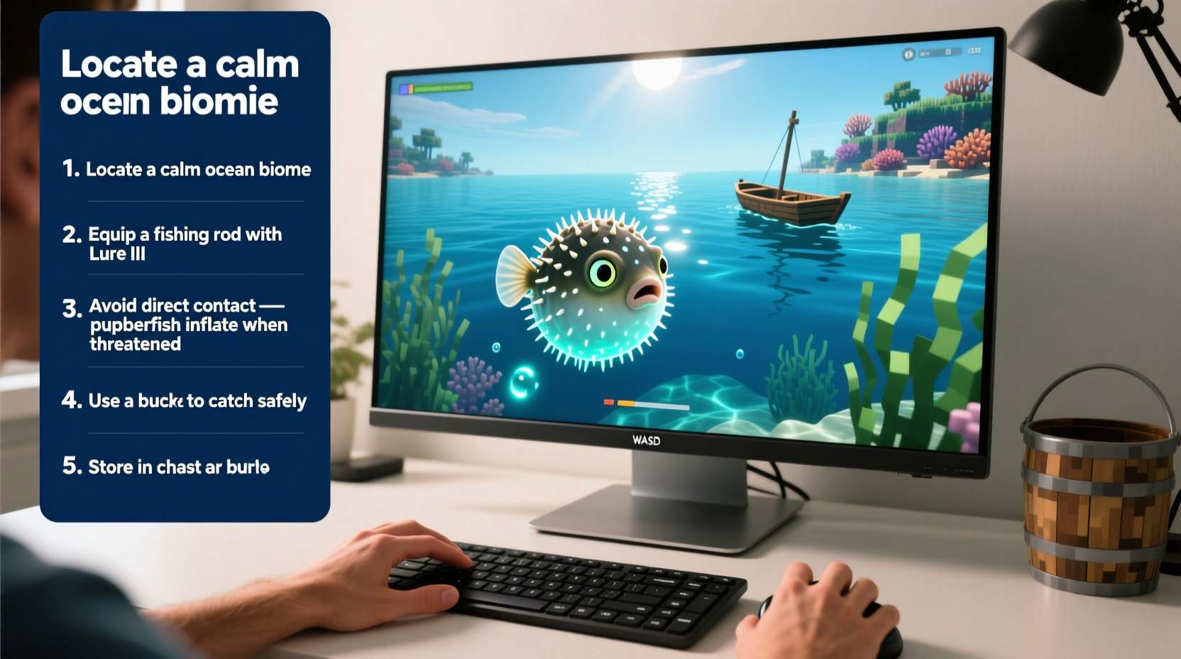 mastering minecraft a step by step guide to safely catching pufferfish