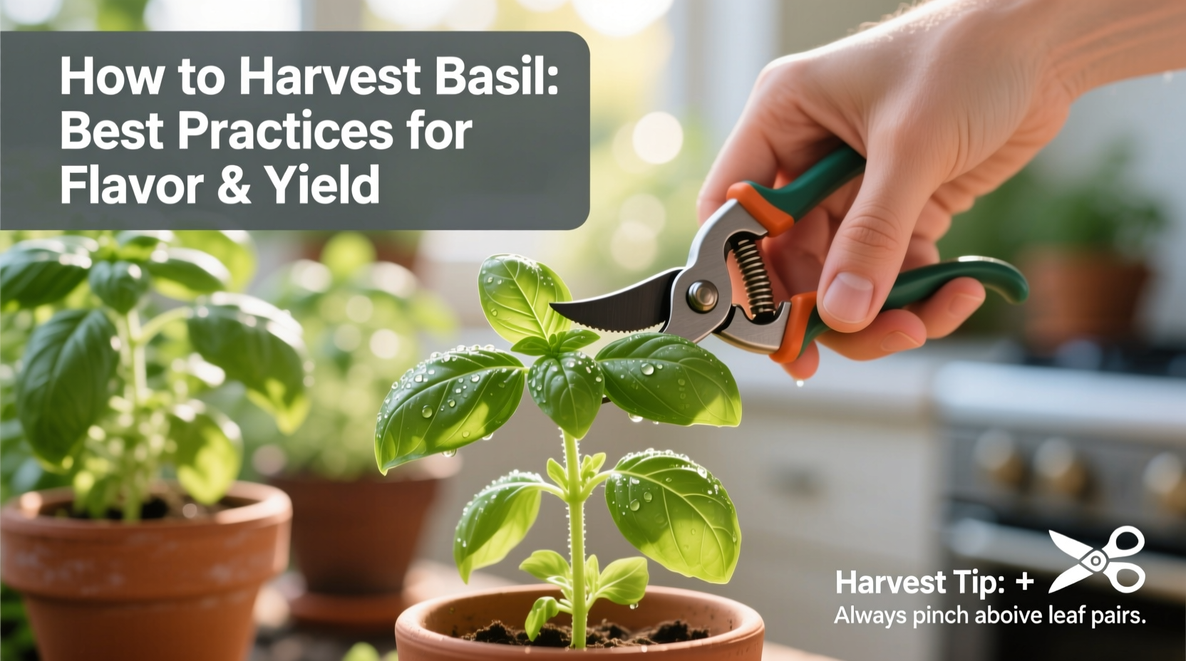 how to harvest basil
