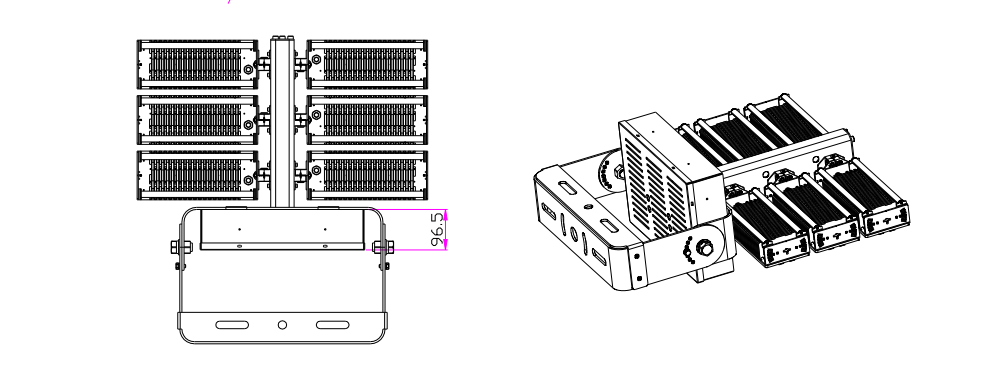 LED FLOOD LIGHT OUTDOOR 6/8/12PCS MODULES