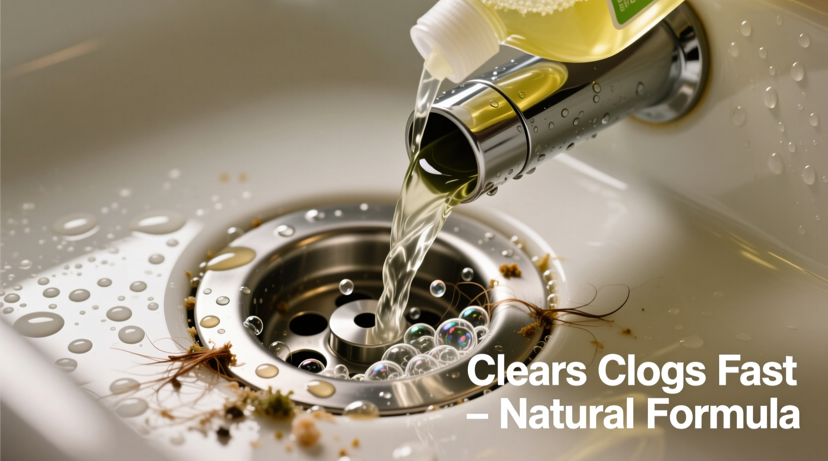 Dish soap clearing bathtub drain clog