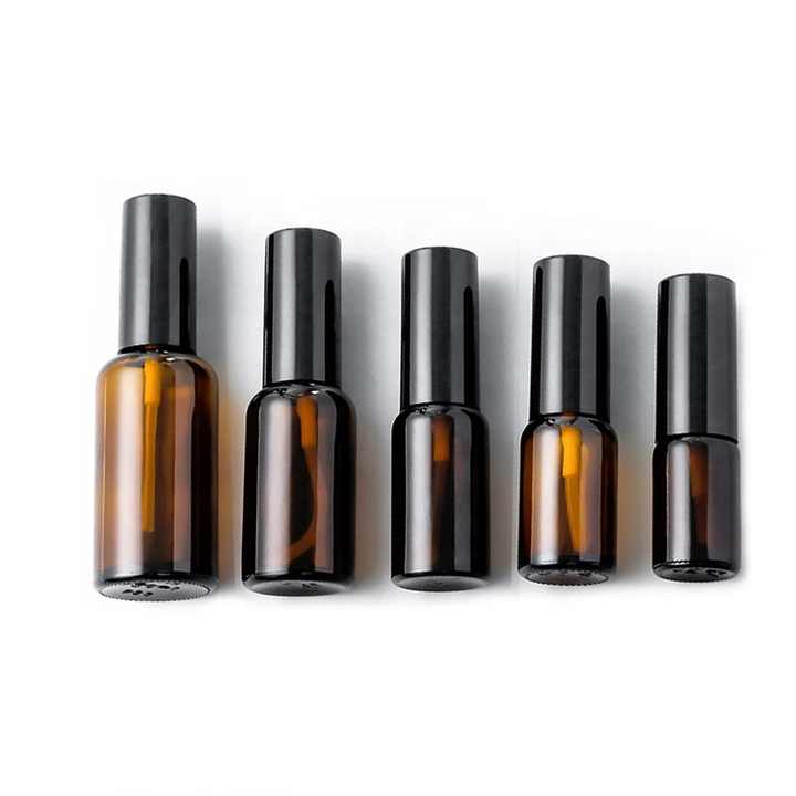 10ml 15ml 20ml 30ml 50ml round amber glass alcohol spray bottle