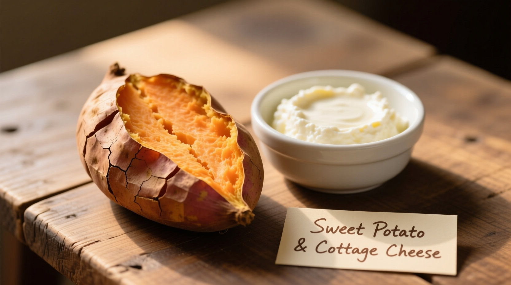sweet potato and cottage cheese