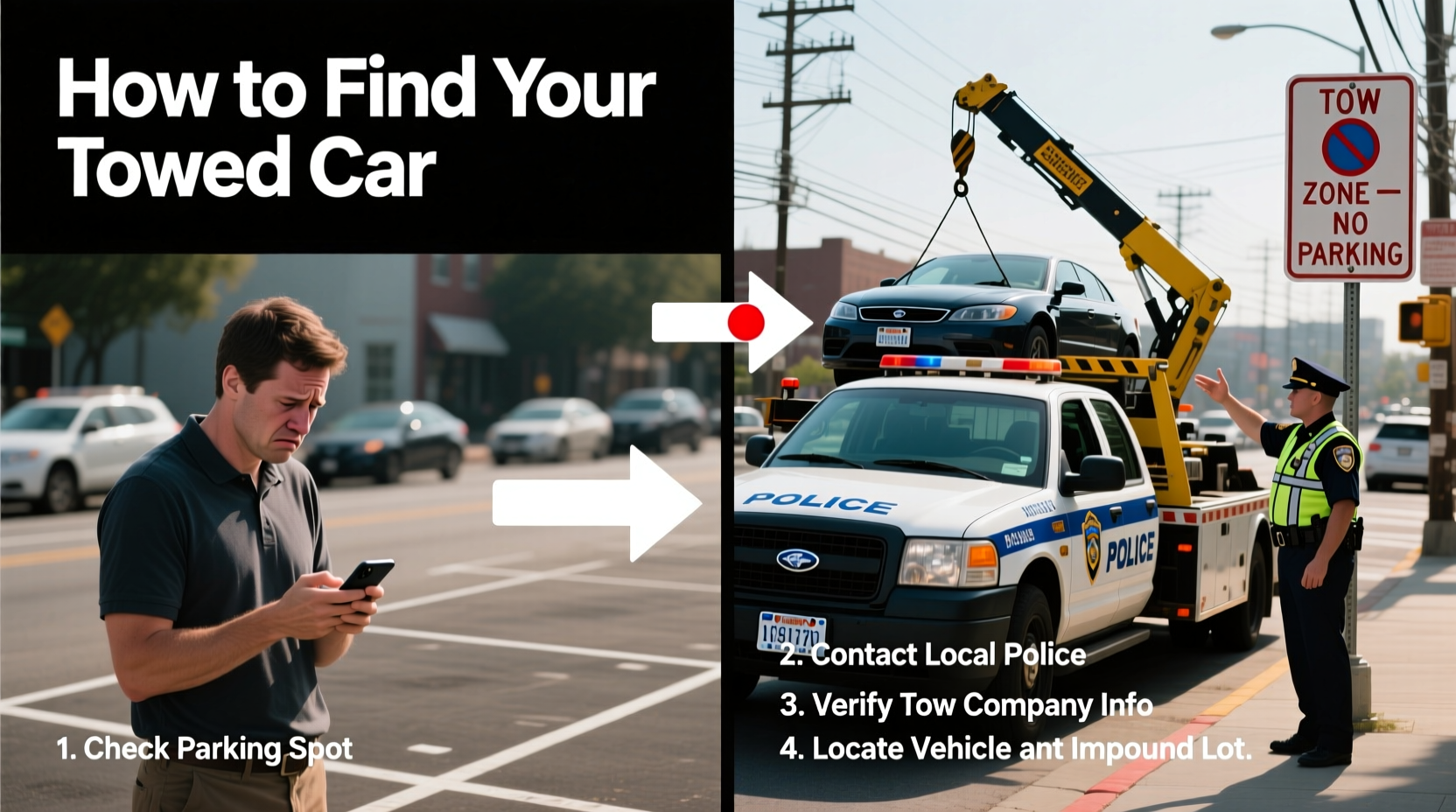how can i find my car if it was towed