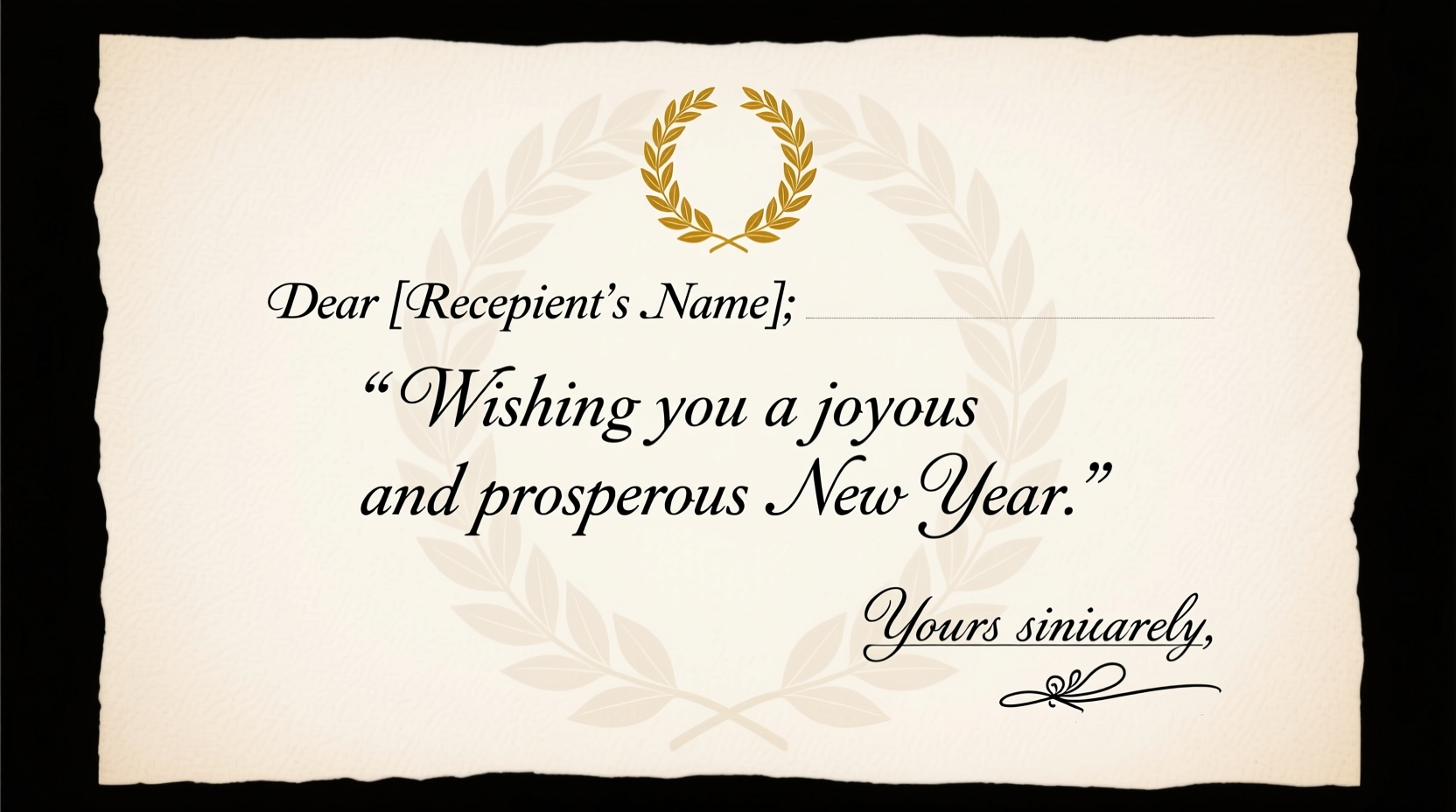 how to wish happy new year in a formal letter
