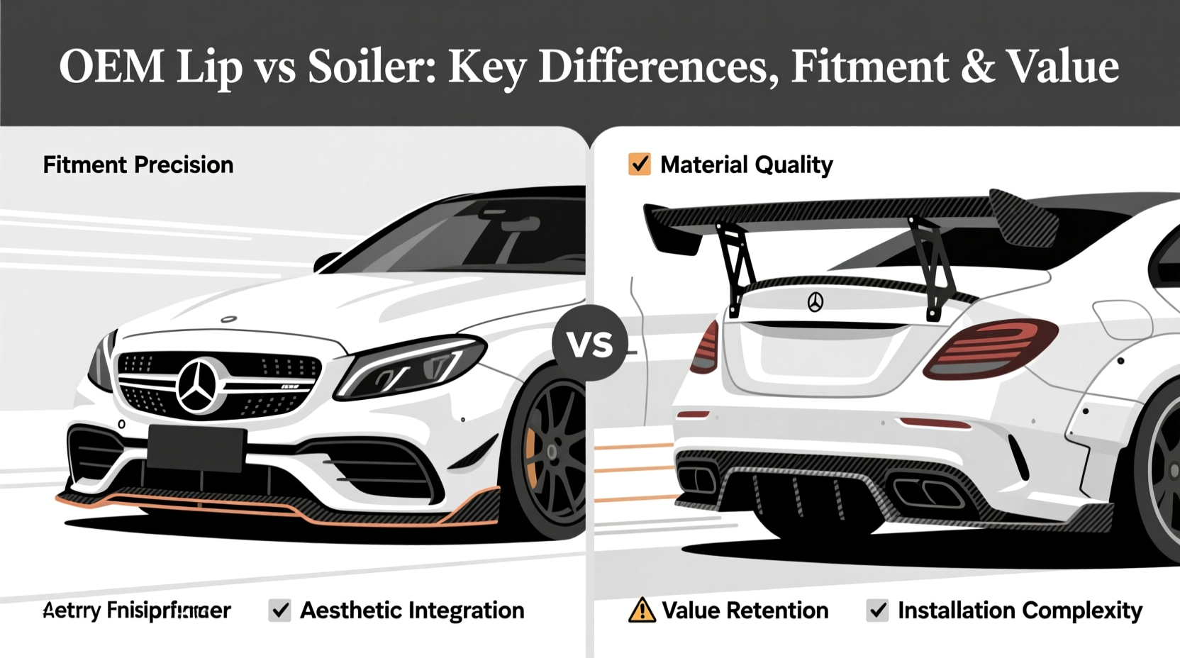 OEM Lip vs Spoiler: Key Differences, Fitment & Value