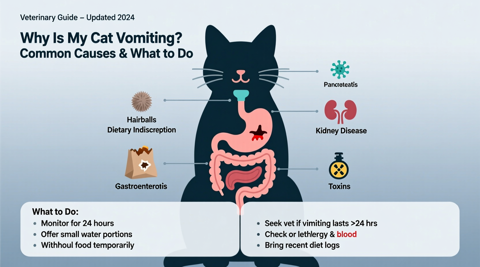 why is my cat vomiting common causes what to do