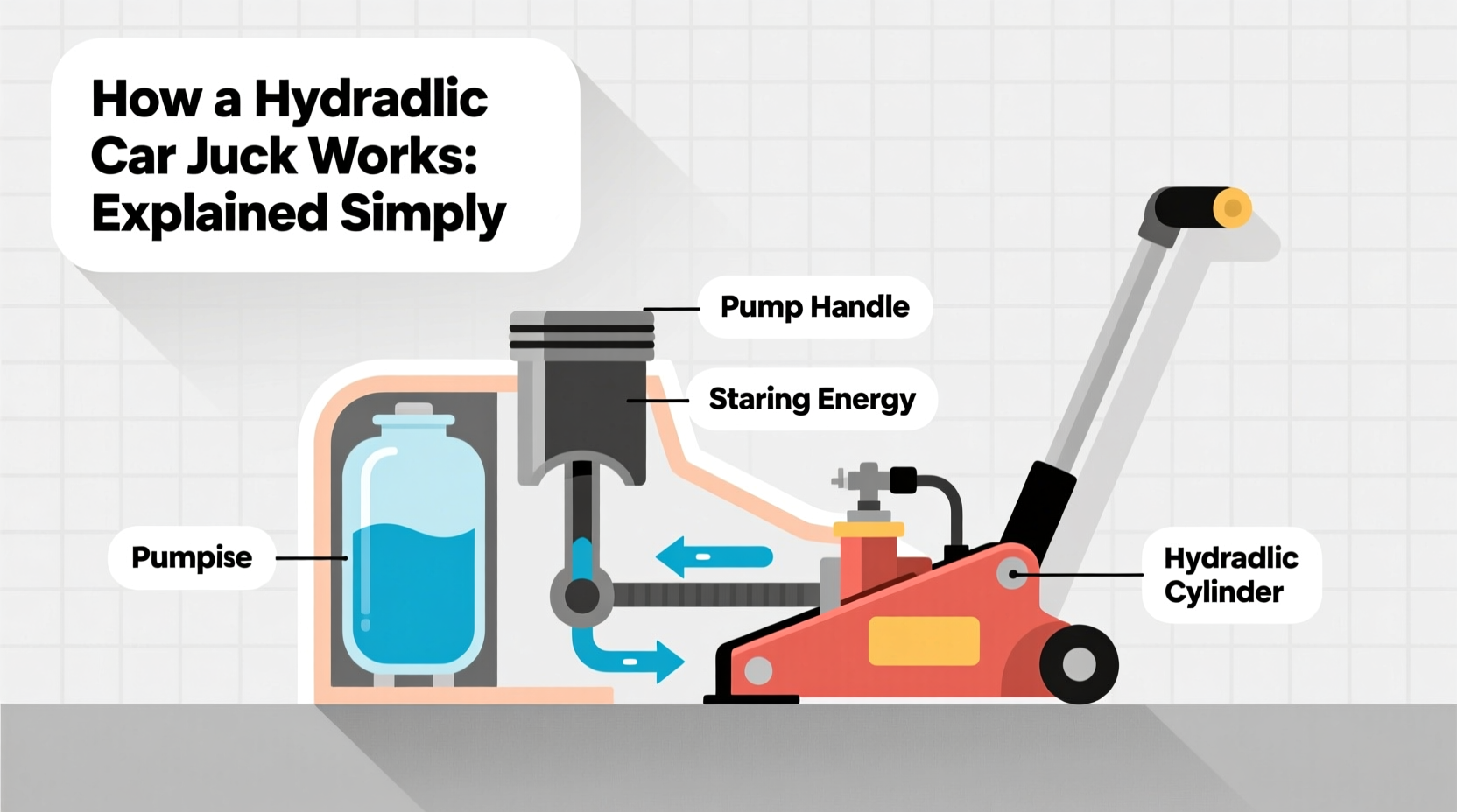 how does a hydraulic car jack work