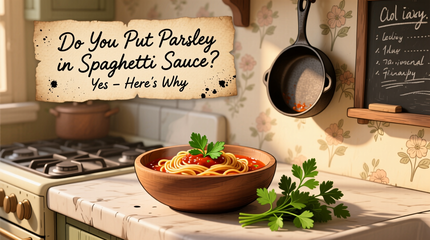 do you put parsley in spaghetti sauce