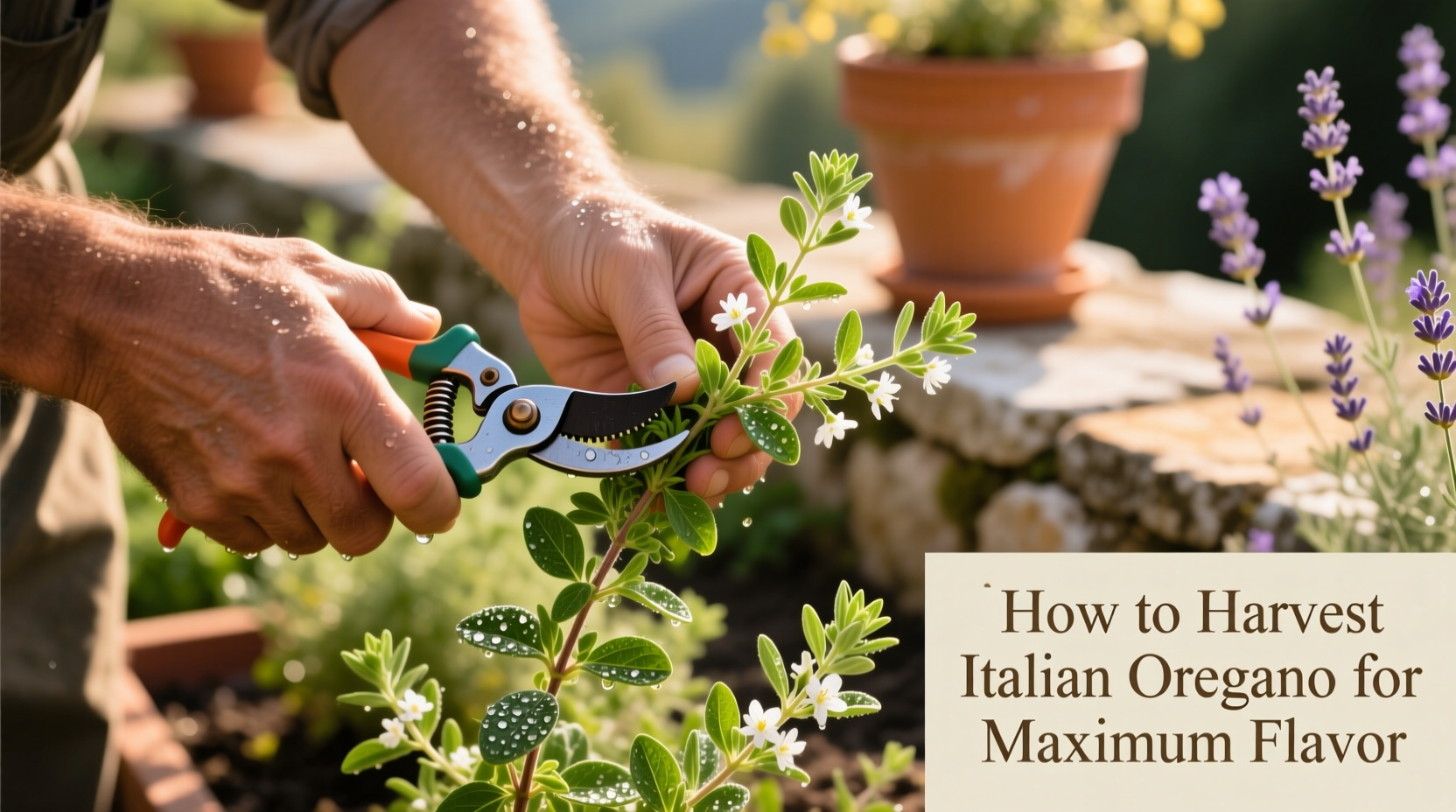 how to harvest italian oregano