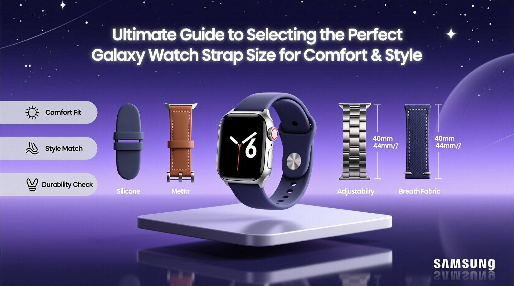 the ultimate guide to selecting the perfect galaxy watch strap size for comfort and style