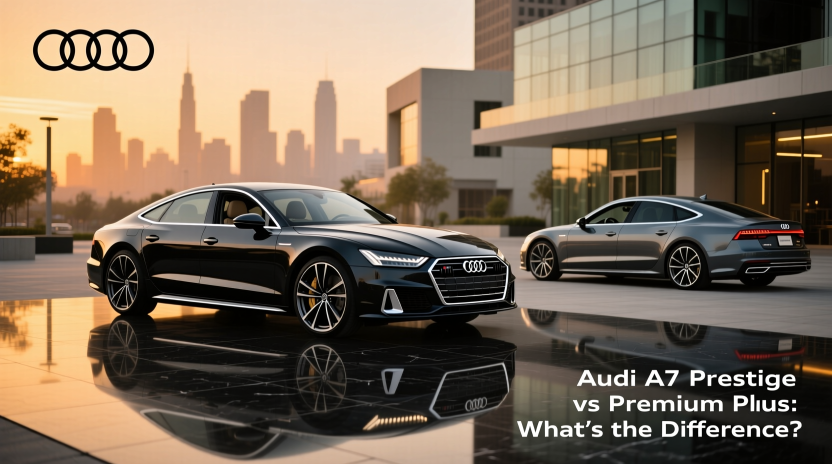 Interior comparison of Audi A7 Prestige and Premium Plus
