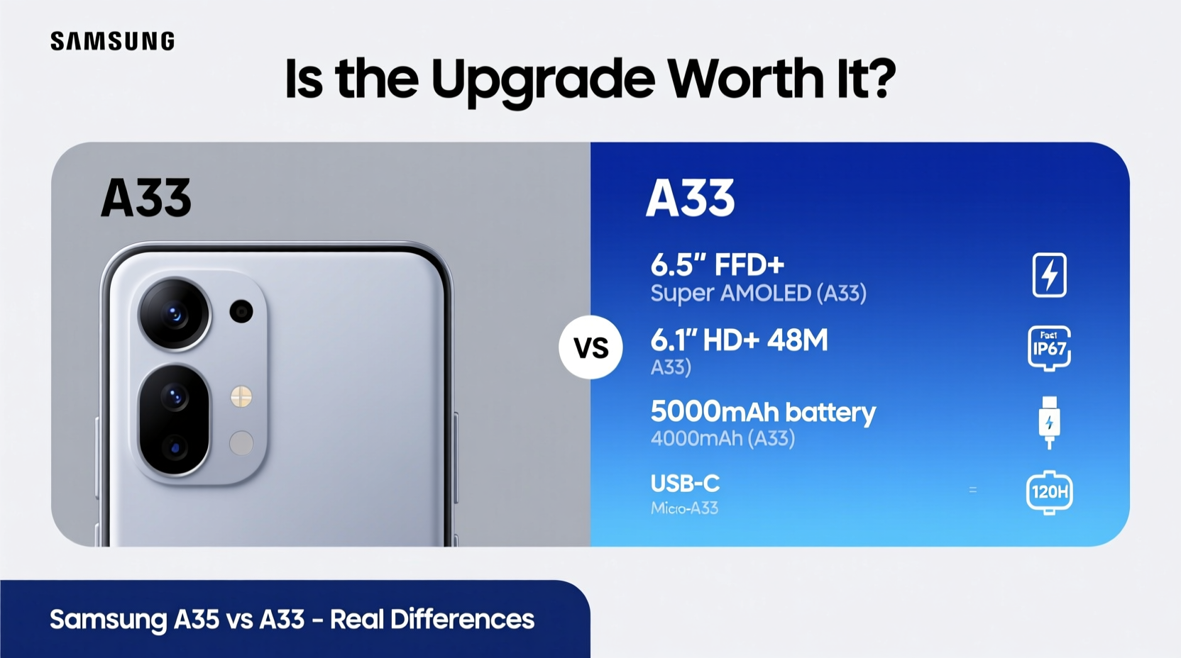 samsung a35 vs a33 is it worth upgrading or is it just marketing