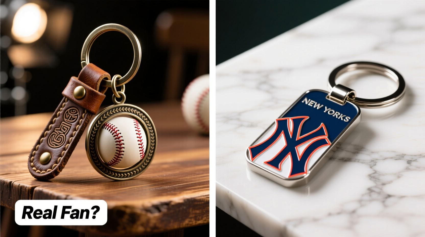baseball charm keychain vs sports team keychain which one shows youre actually a fan