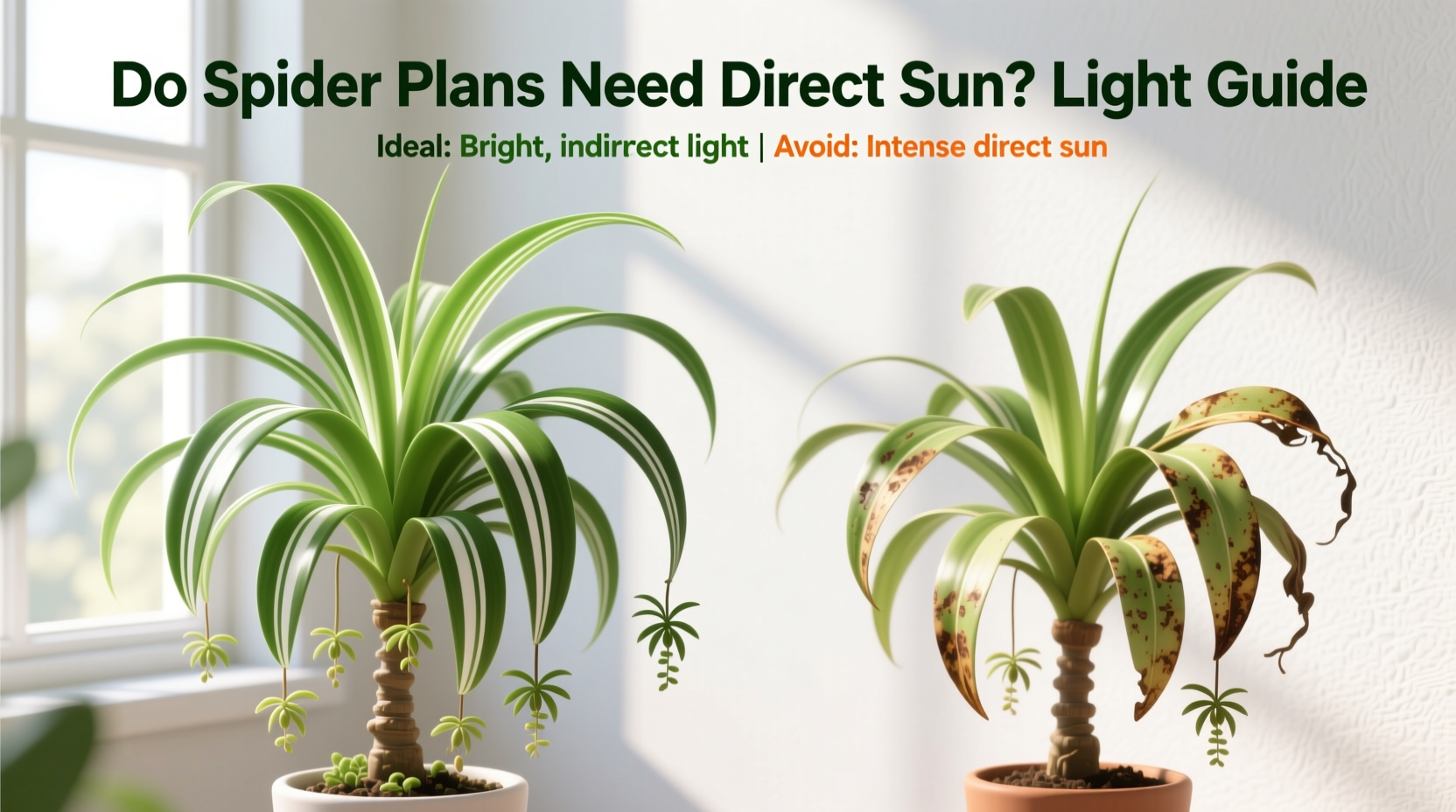 do spider plants need direct sun
