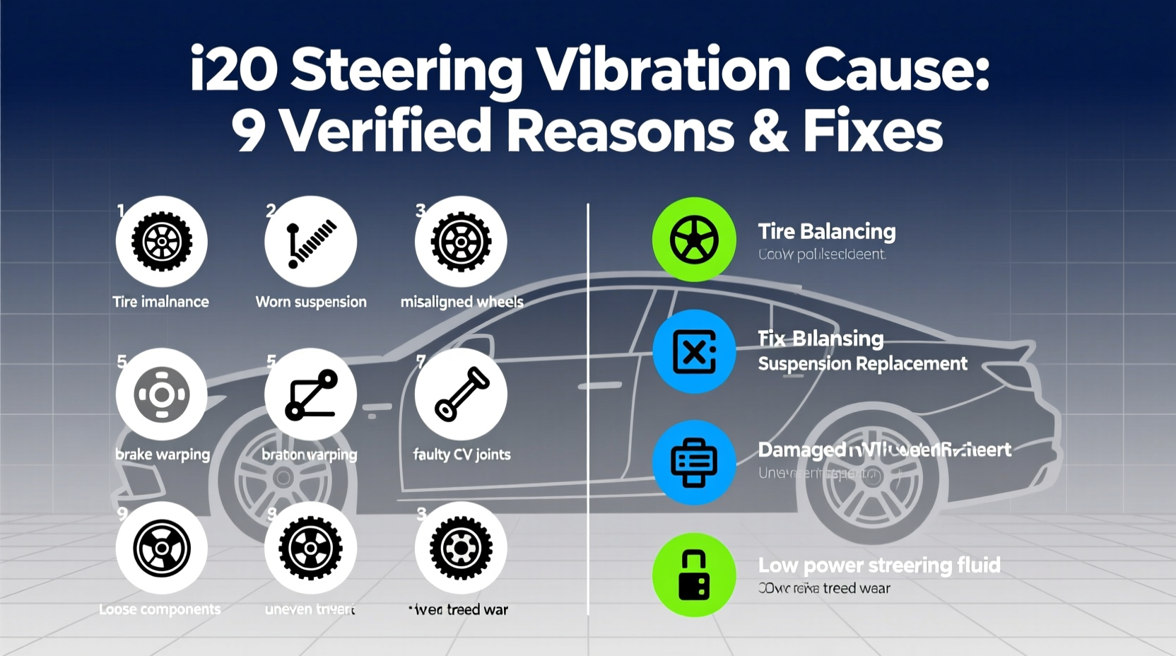 i20 steering vibration cause