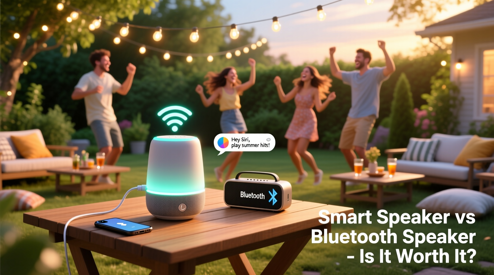 outdoor party is a smart speaker really worth it over a bluetooth speaker