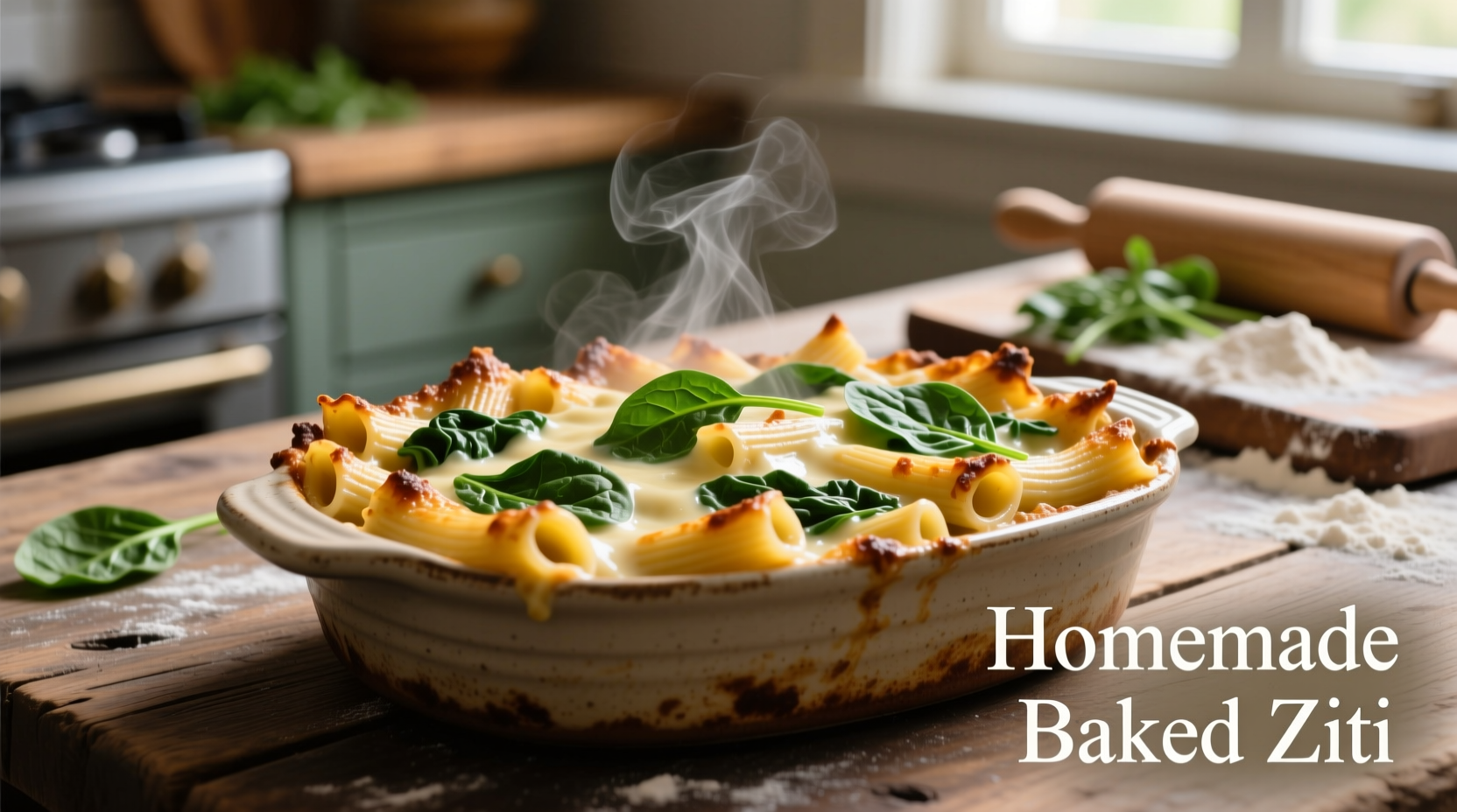 Perfect Baked Ziti with Spinach Recipe in 55 Minutes