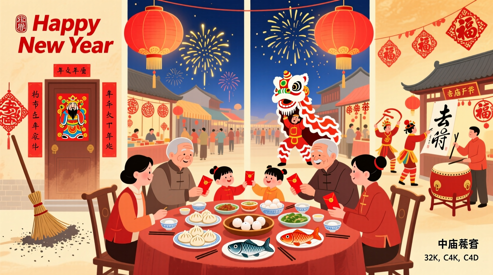 what are some traditions of chinese new year