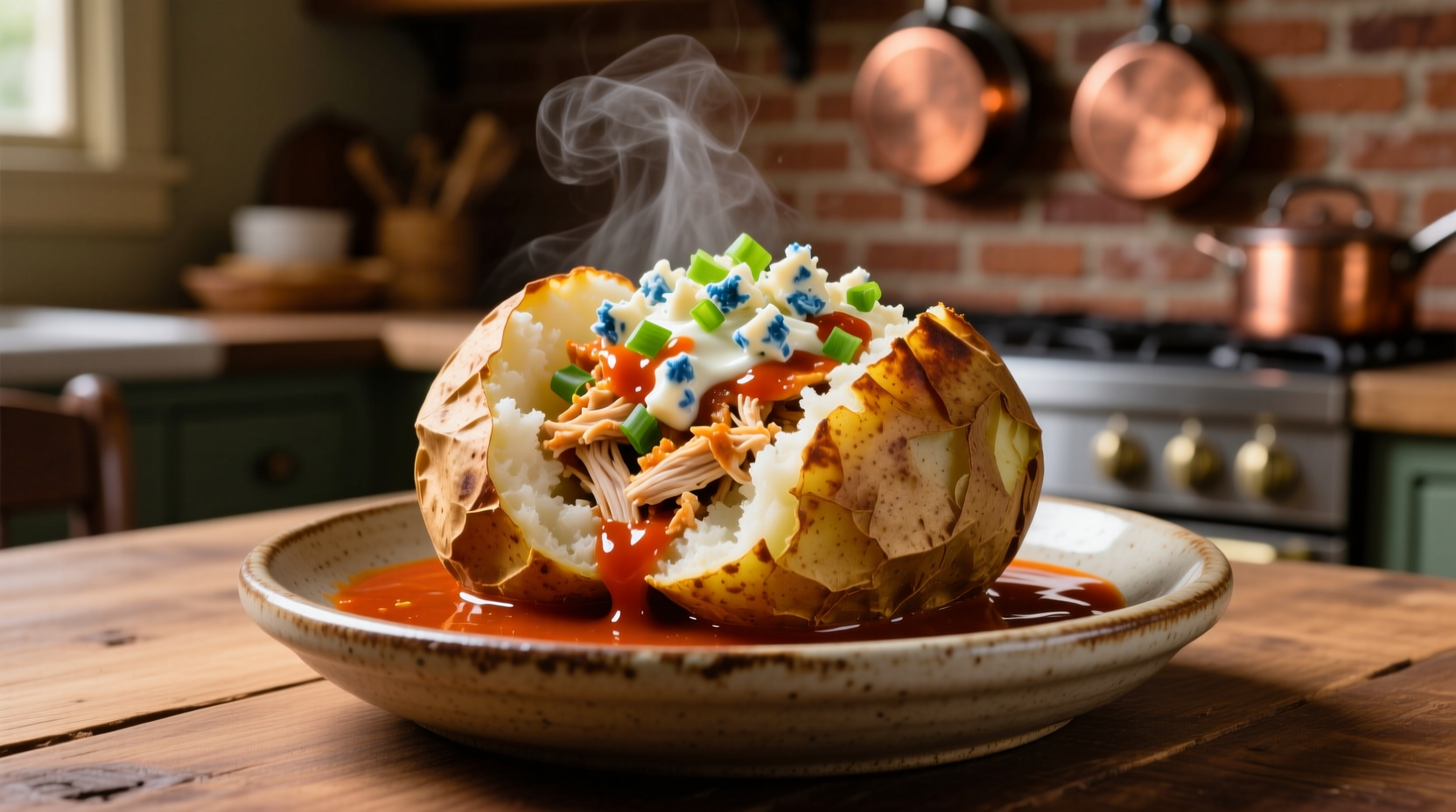 buffalo chicken baked potato