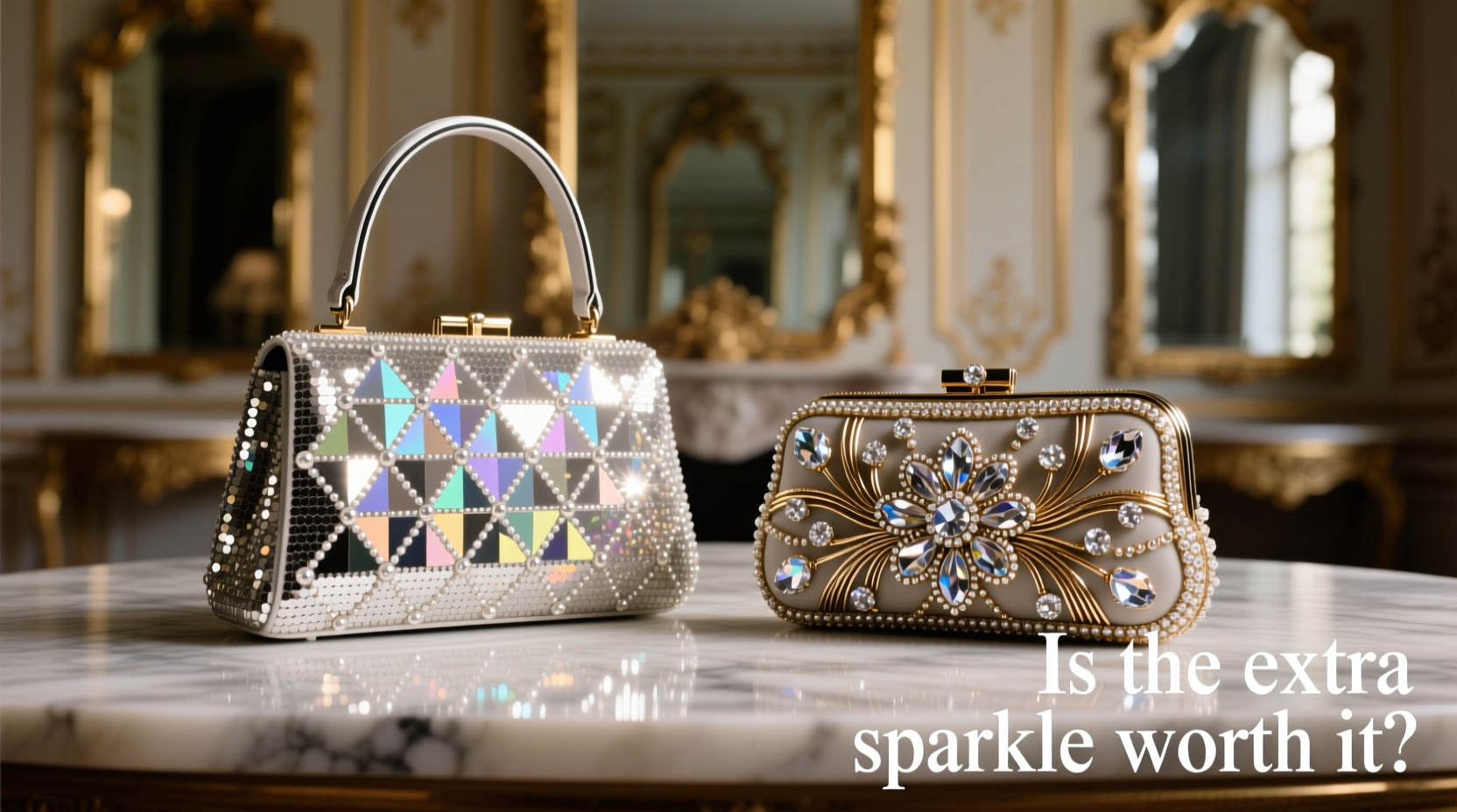 sequin handbag vs embellished clutch is the extra sparkle worth it or is it too much