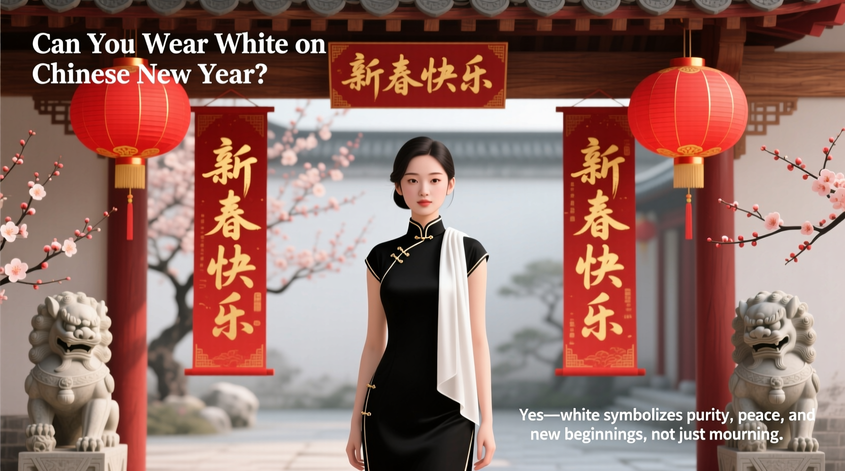 can you wear white on chinese new year