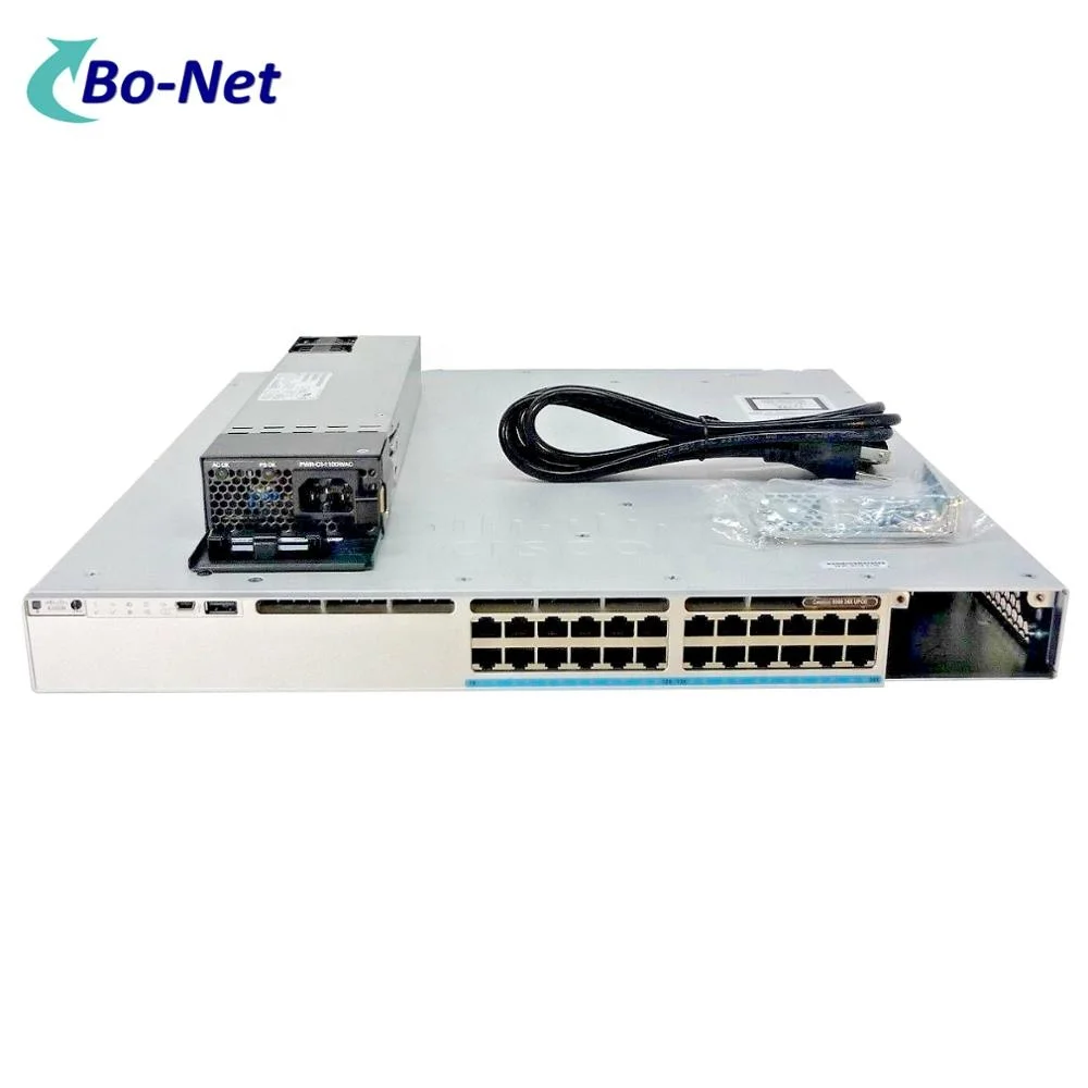 Original New Cis C9300-24UX-E 24 port UPOE+ Network switch PWR-C1-1100WAC