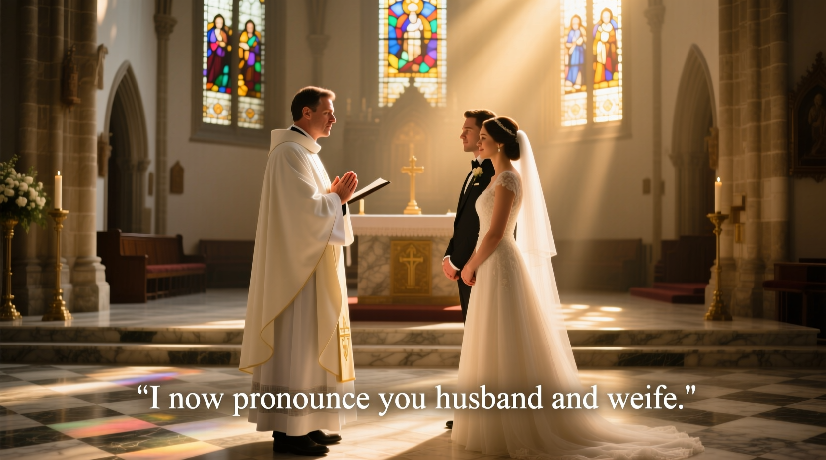 what does the priest say in a wedding