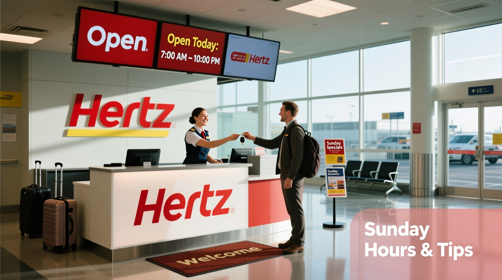 is hertz open on sunday