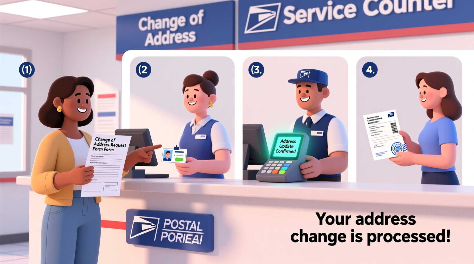 a step by step guide to changing your address at the post office easily