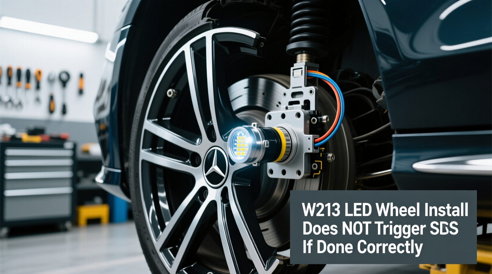 w213 led wheel install srs