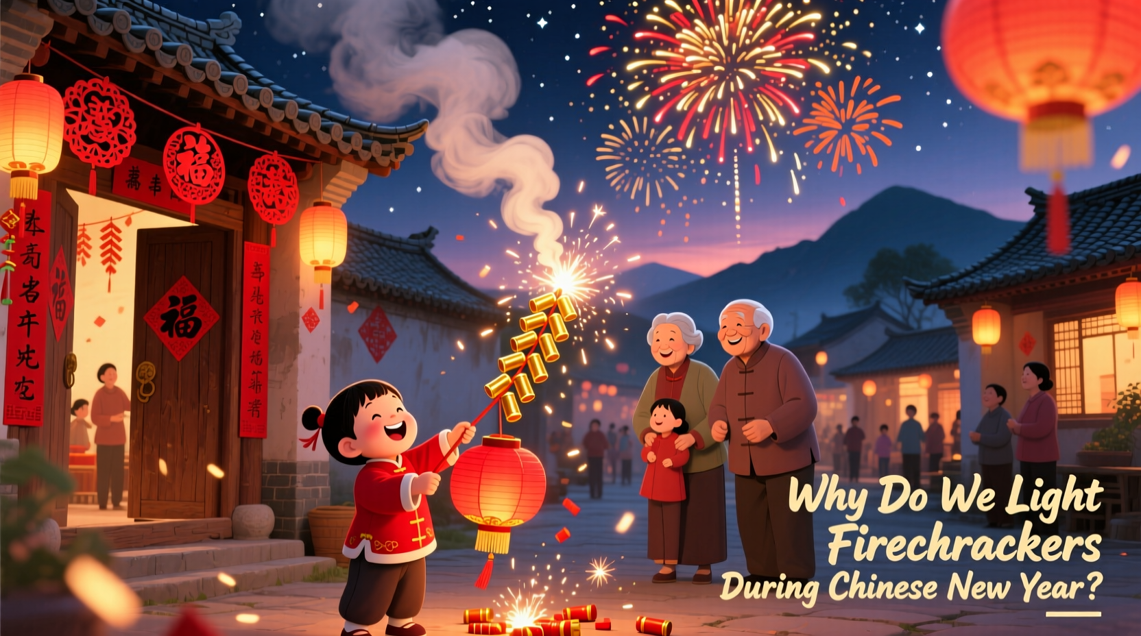 why do the chinese light firecrackers during the new year