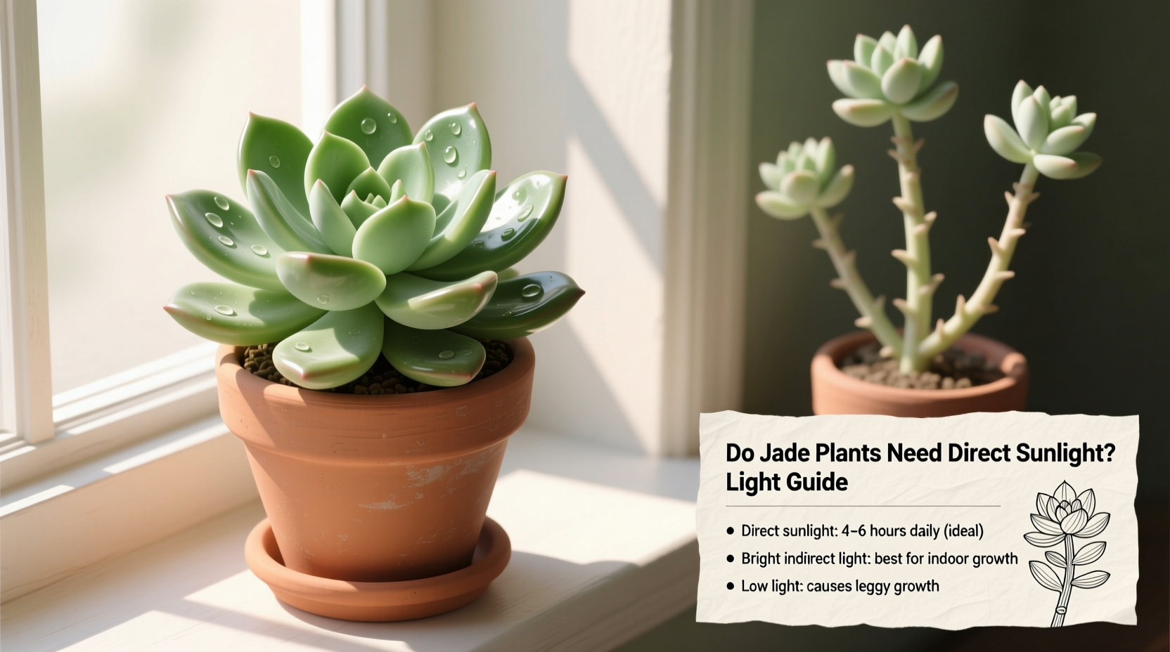 do jade plants need direct sunlight