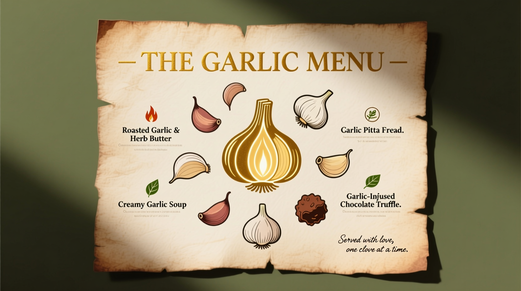 the garlic menu