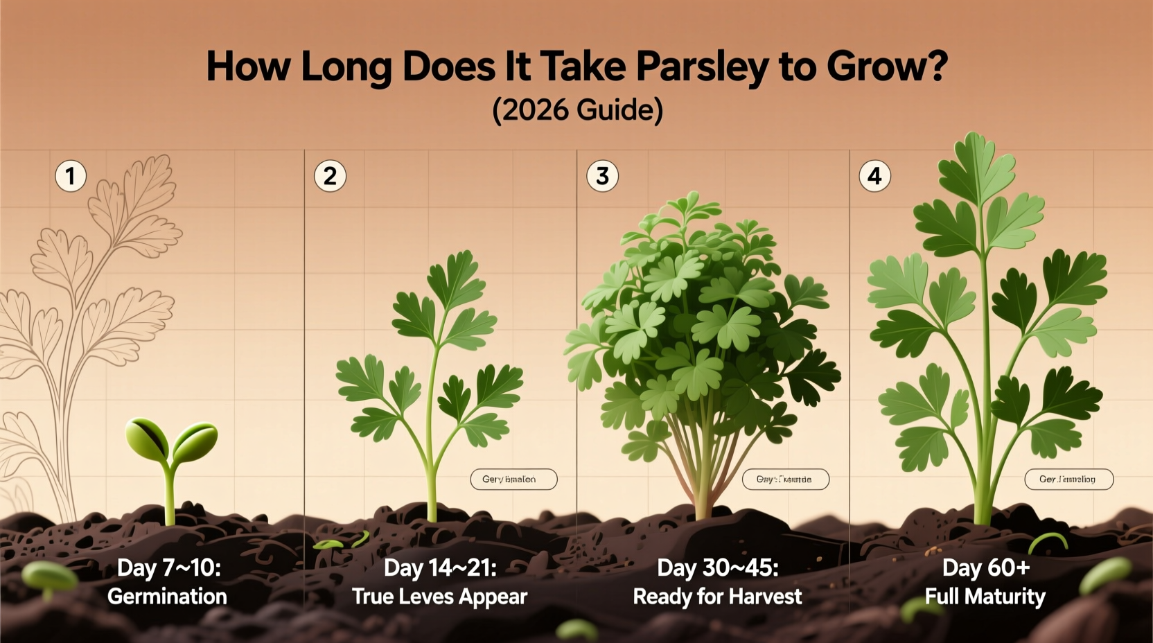 how long does it take parsley to grow