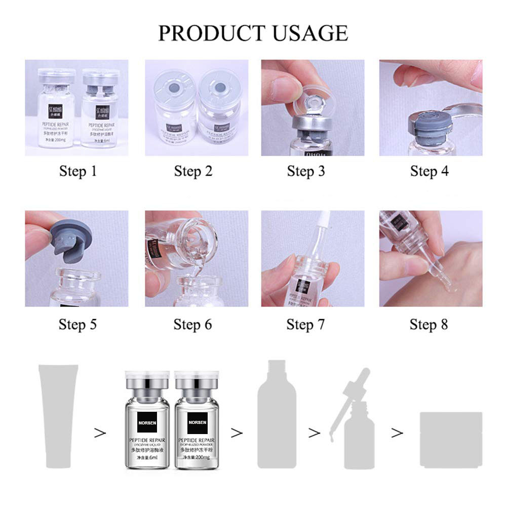 Wholesale Anti Wrinkle Anti Aging Peptide Repair Lysozyme Liquid Peptide Repair Lyophilized Powder Set