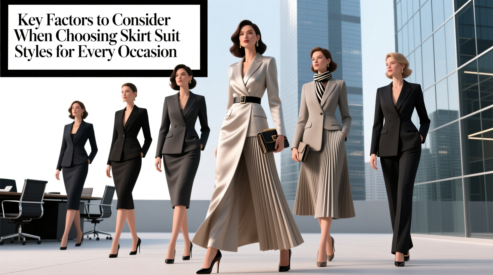 key factors to consider when choosing between different skirt suit styles for every occasion
