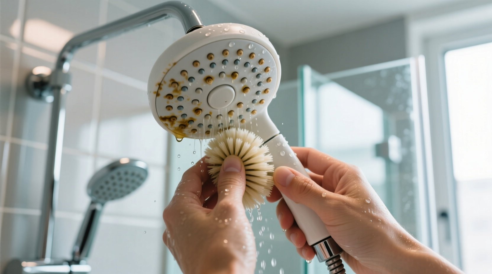 how to clean a showerhead