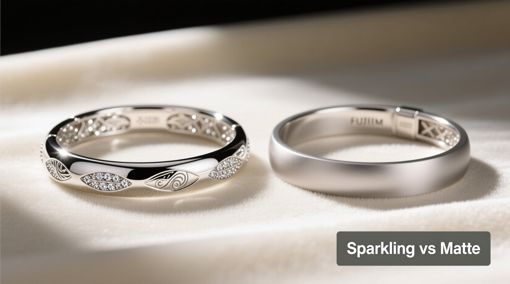 sparkling vs matte bracelets does a shiny finish actually look more expensive