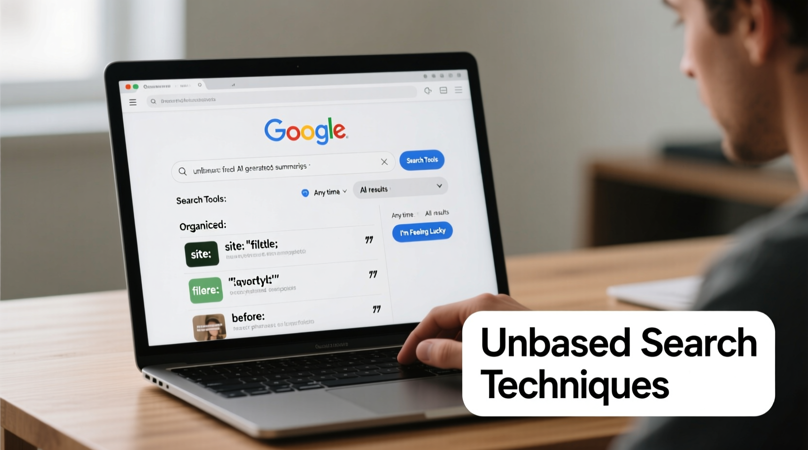 effective methods to perform google searches without ai influence