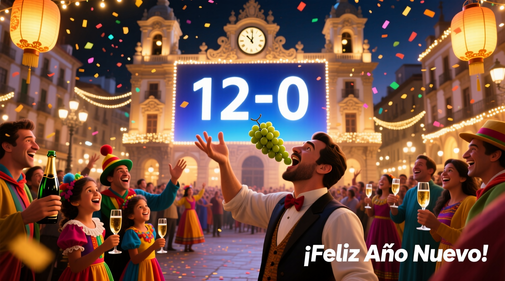 how do spanish celebrate new year