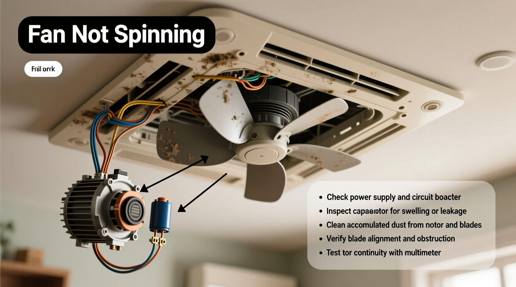 ac fan not spinning reasons troubleshooting tips