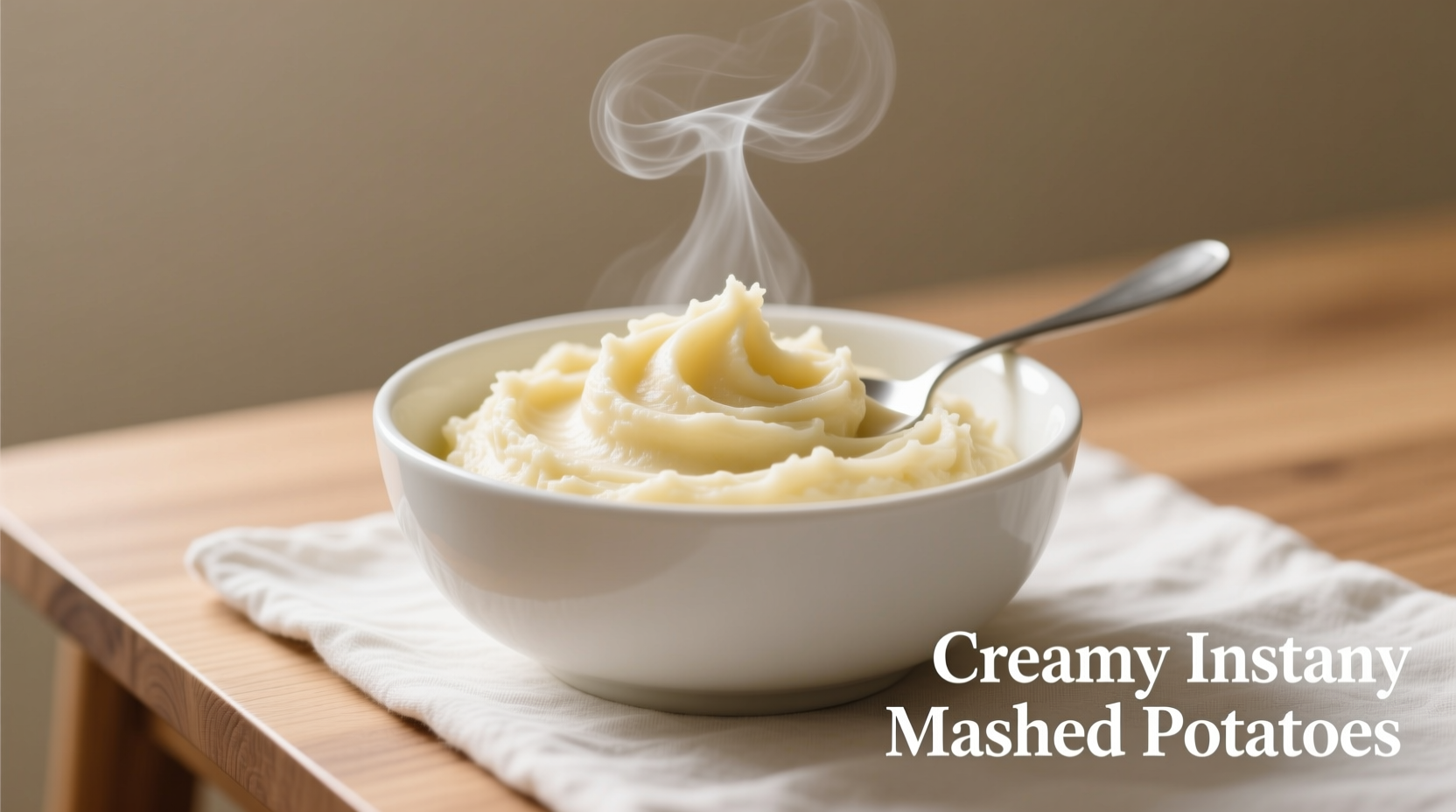Cremiges Sofort-Kartoffelpüree in weißer Schüssel