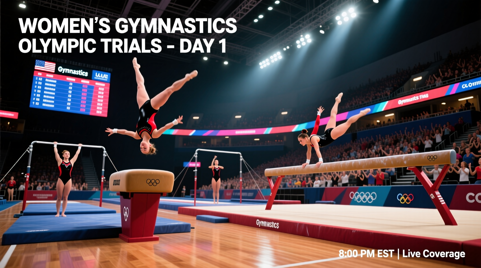 womens gymnastics olympic trials day 1