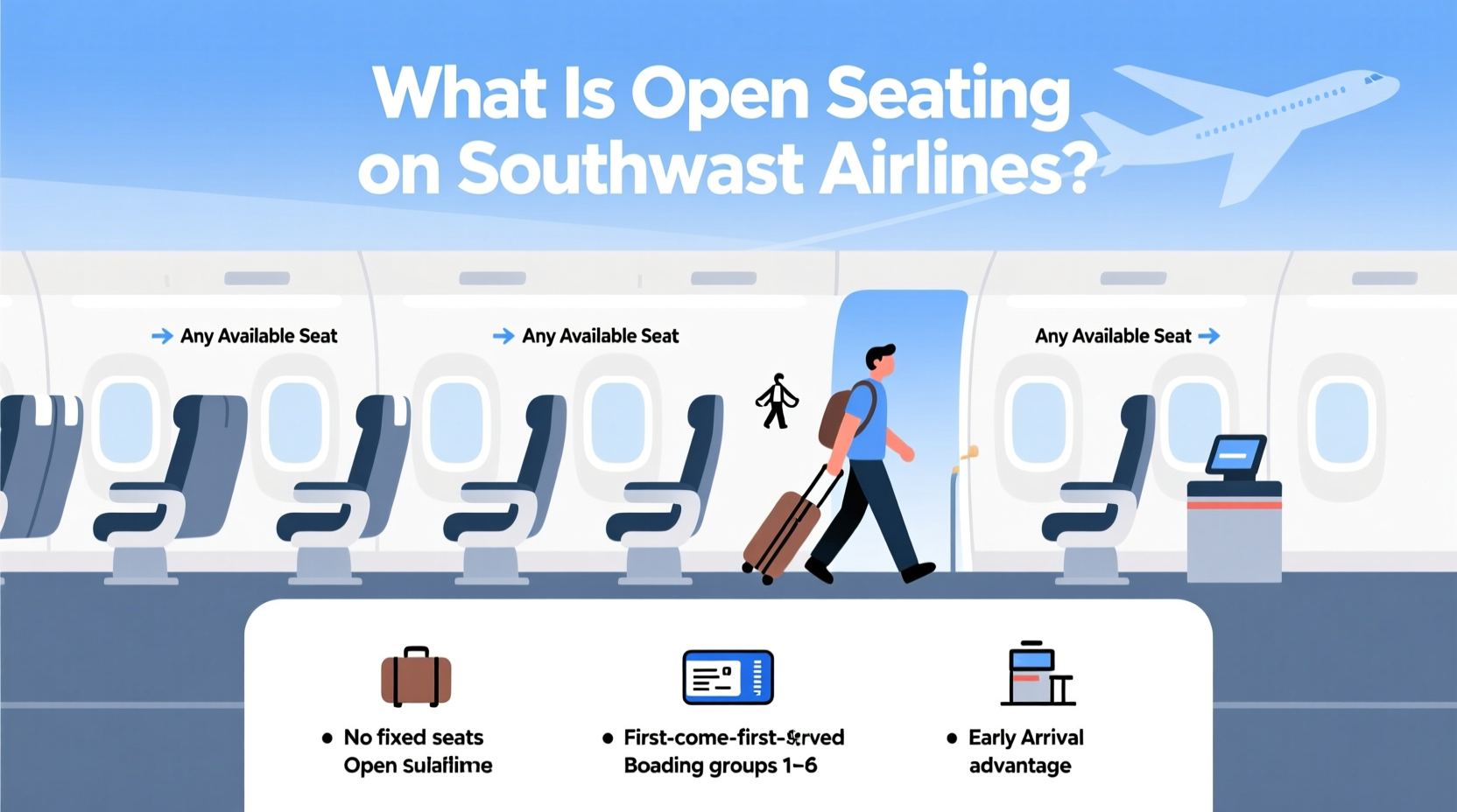 what is open seating on southwest