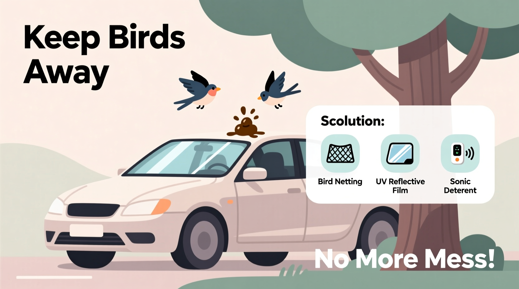 how do you keep birds from pooping on your car