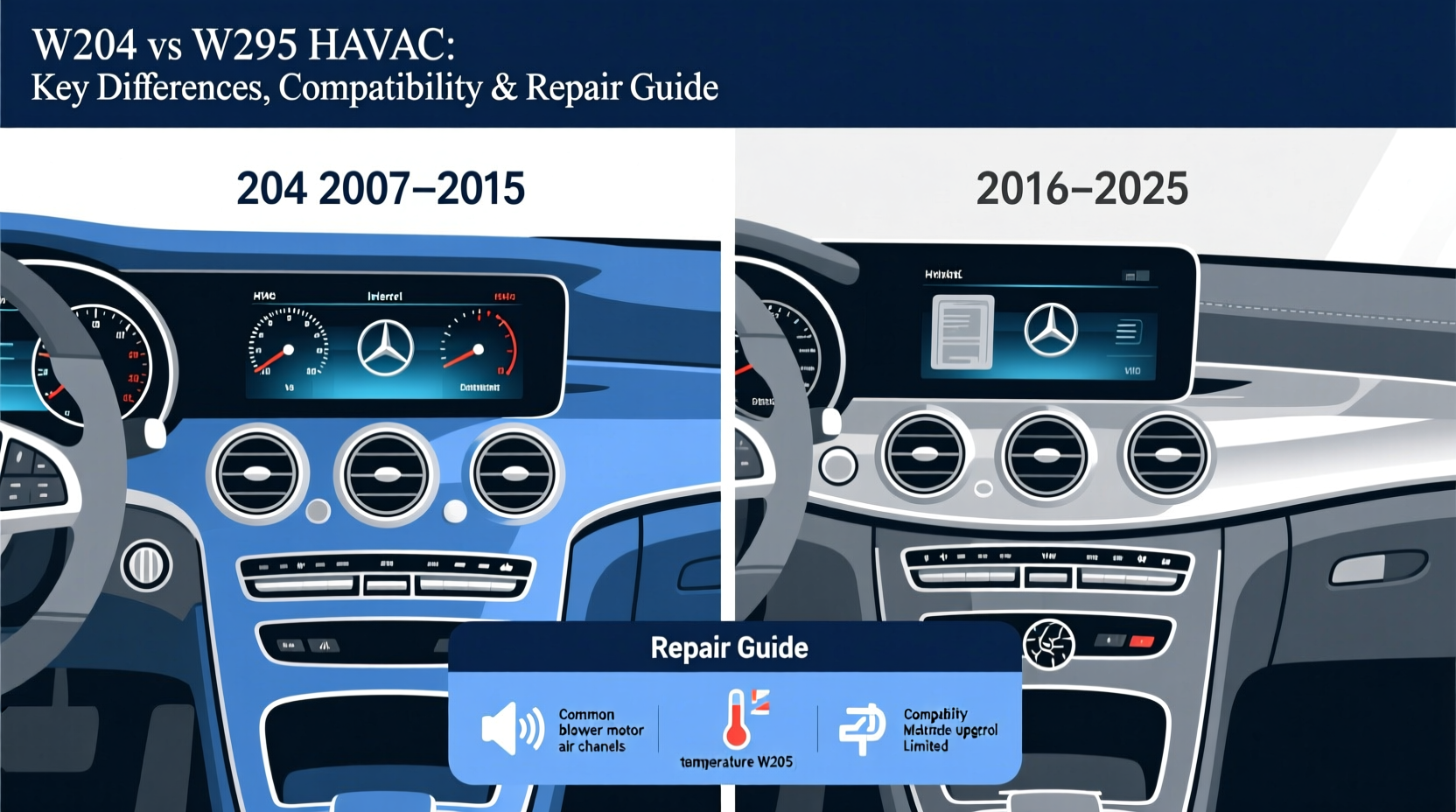 w204 vs w205 hvac