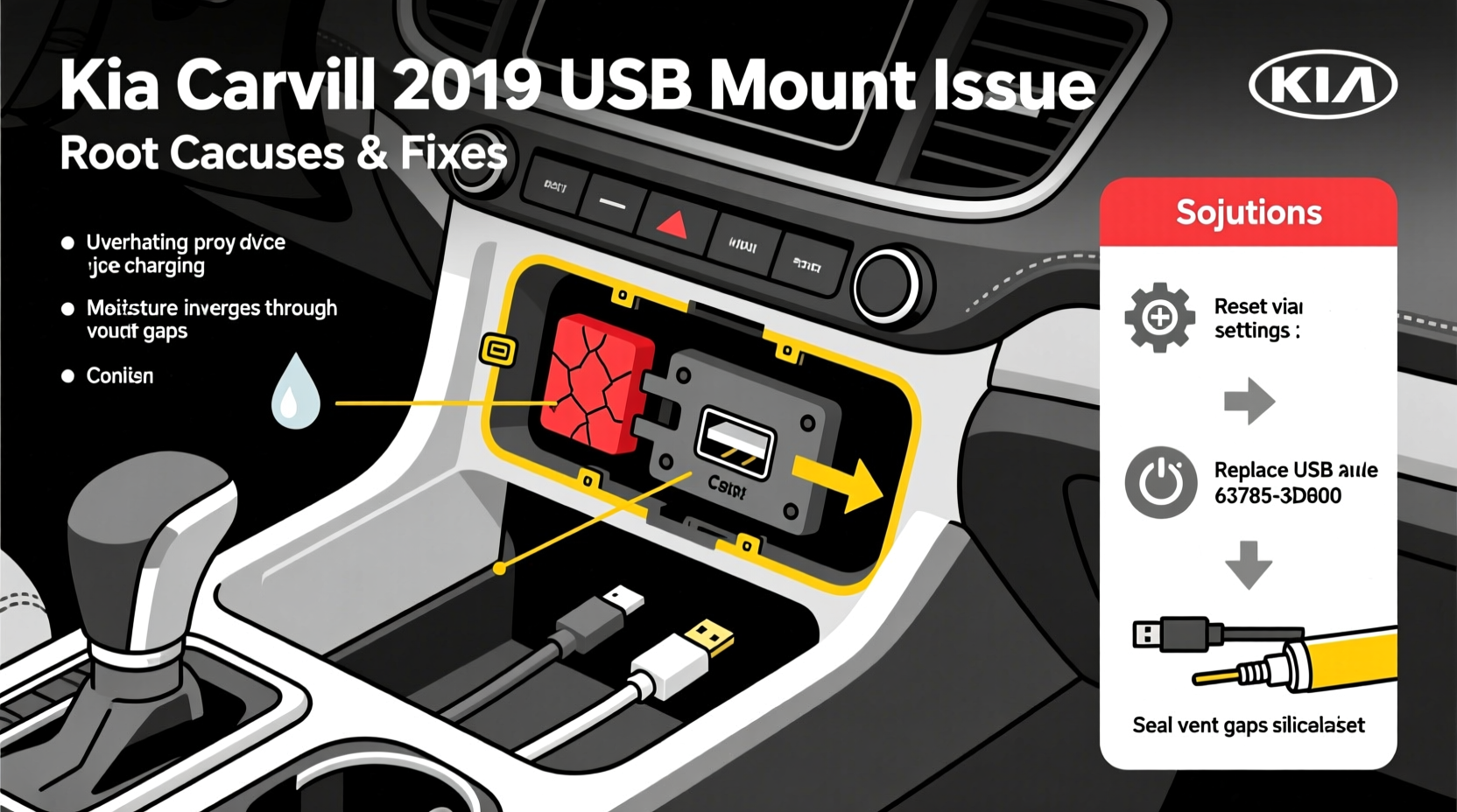 kia carnival 2019 usb mount issue