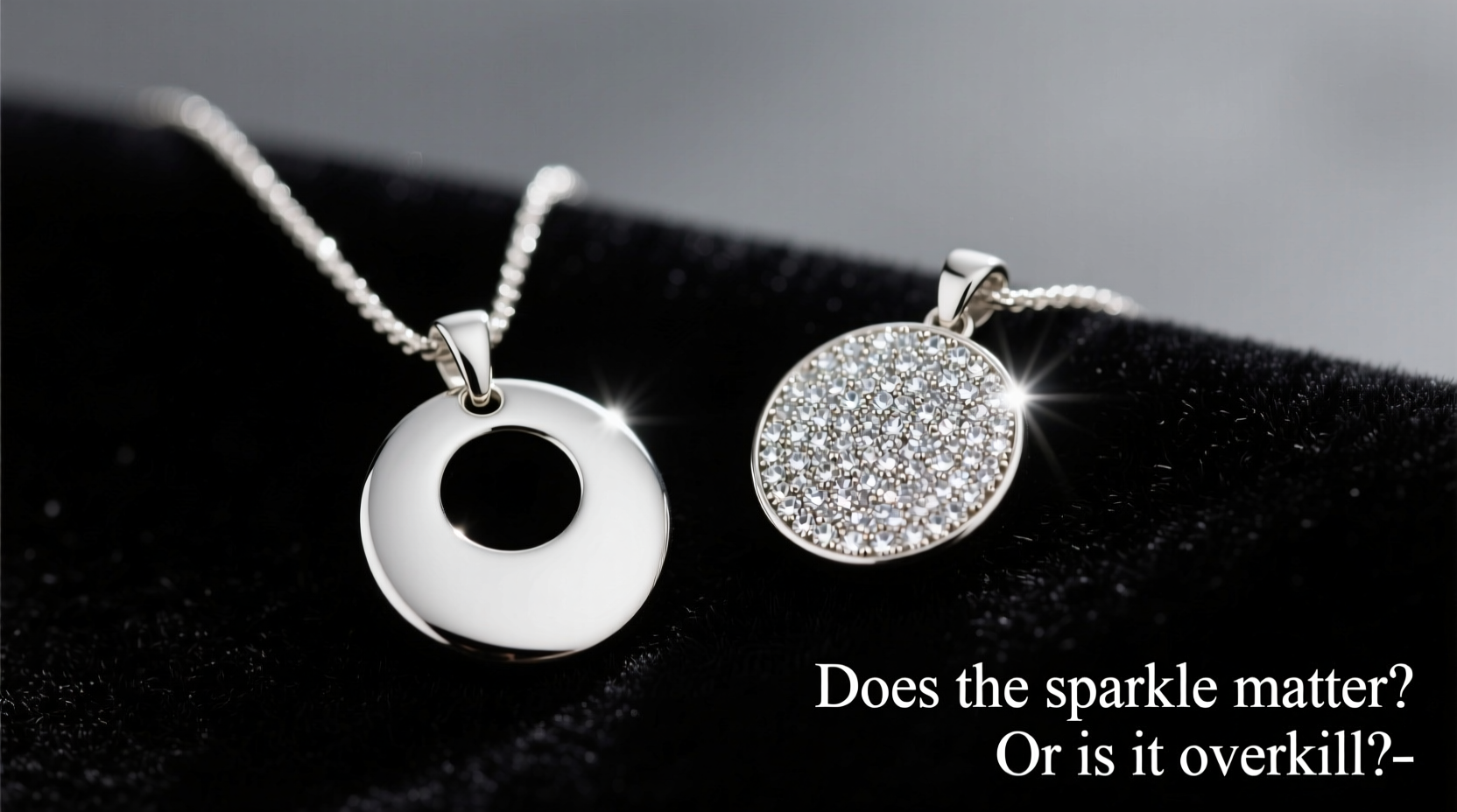 glitter pendant vs plain pendant does the sparkle matter or is it overkill