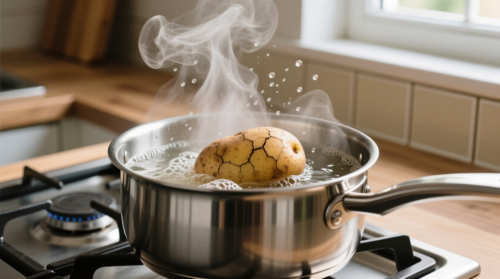 boiling a potato